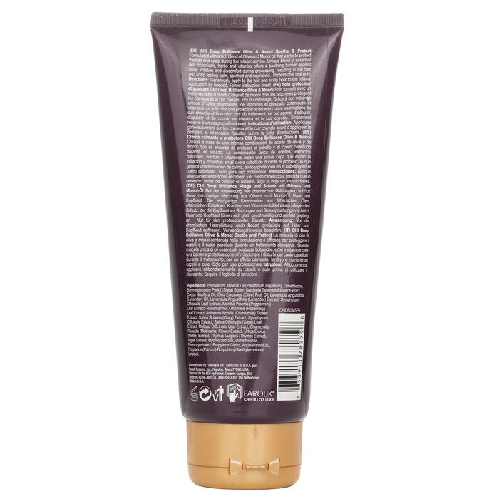 CHI Deep Brilliance Olive & Monoi Crème Protectrice Apaisante pour Cheveux et Cuir Chevelu 177ml/6oz