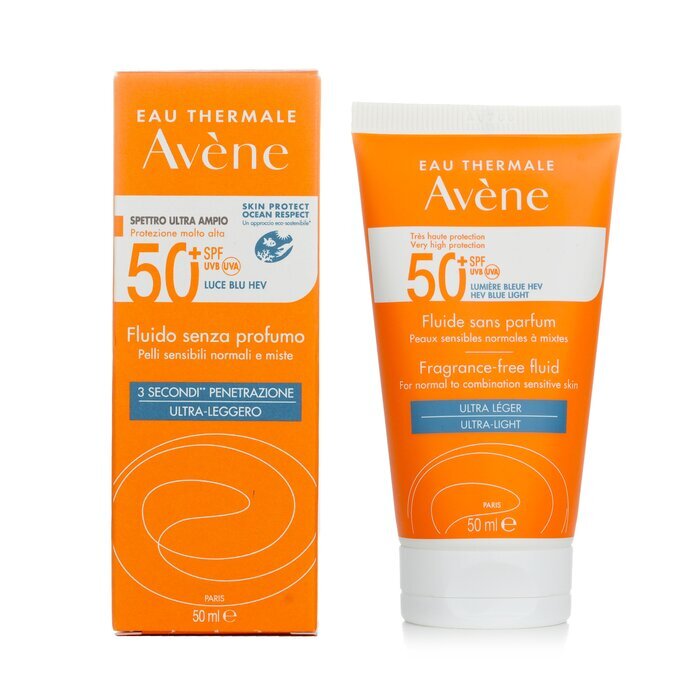 Avene Very High Protection Fragrance-Free Fluid SPF50+ - For Normal to Combination Sensitive Skin 50ml