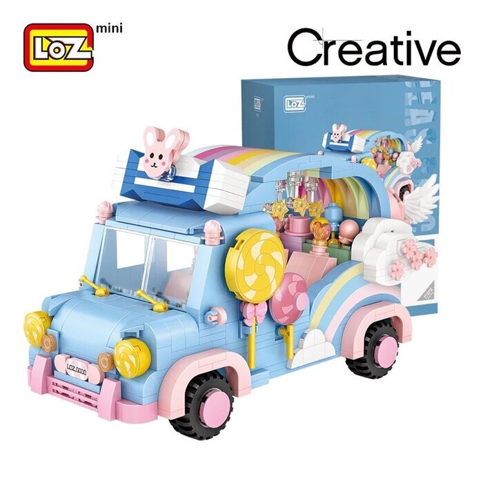 LOZ Creator - Rainbow Car Building Bricks Set 20 x 15 x 8cm
