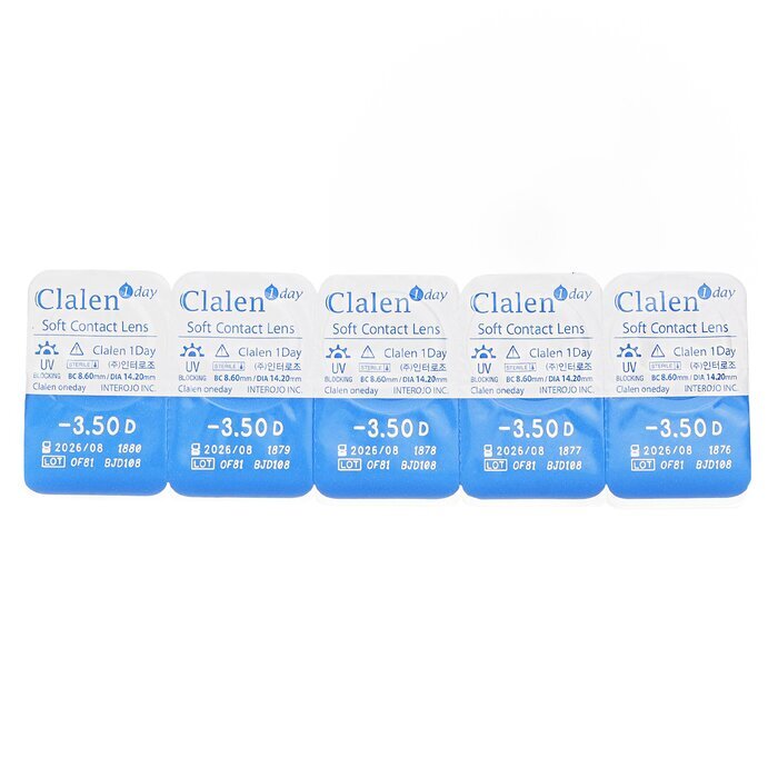 Clalen 1Day Soft Contact Lens -3.50 5pcs x 1 strip