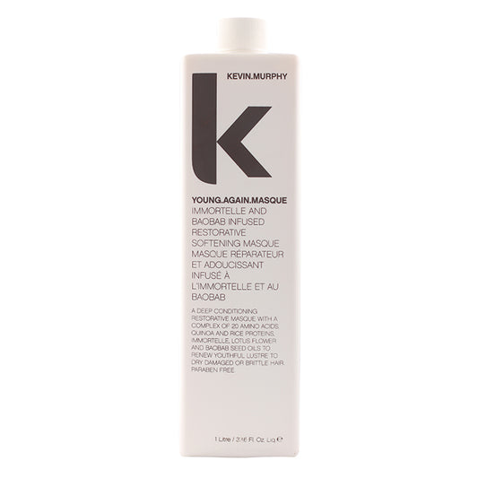 Kevin Murphy Young.Again.Masque (Masque adoucissant restaurateur infusé à l'Immortelle et au Baobab - Pour cheveux secs, abîmés ou cassants) 1000ml/33.8oz