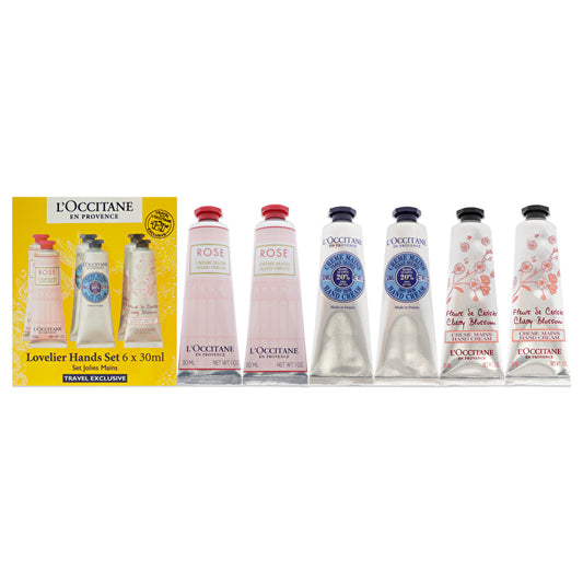 L'occitane Best Of Provence Set Hand Cream 30ml - 2x Cherry Blossom/2x Rose Reines/2x Shea Butter 180ml