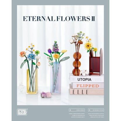 LOZ Mini Blocks - Eternal Flower II Purple Boquet Building Bricks Set 10 x 6 x 22 cm