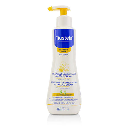 Mustela Nourishing Cleansing Gel with Cold Cream For Hair & Body - For Dry Skin 300ml