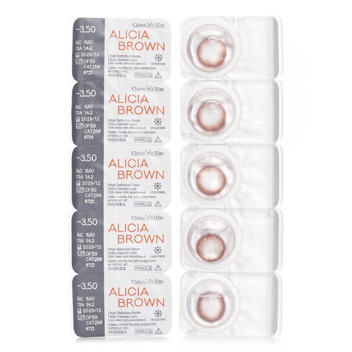 Clalen Iris 1Day Alicia Brown -3.50 5pcs x 1 stirp