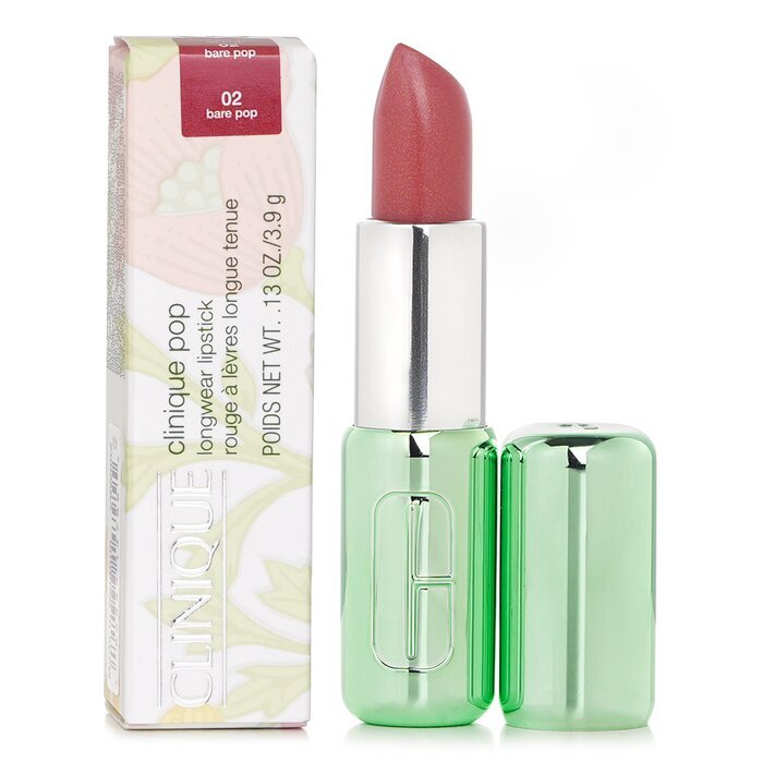 Clinique Pop Longwear Lipstick Shine -  02 Bare Pop 3.9g
