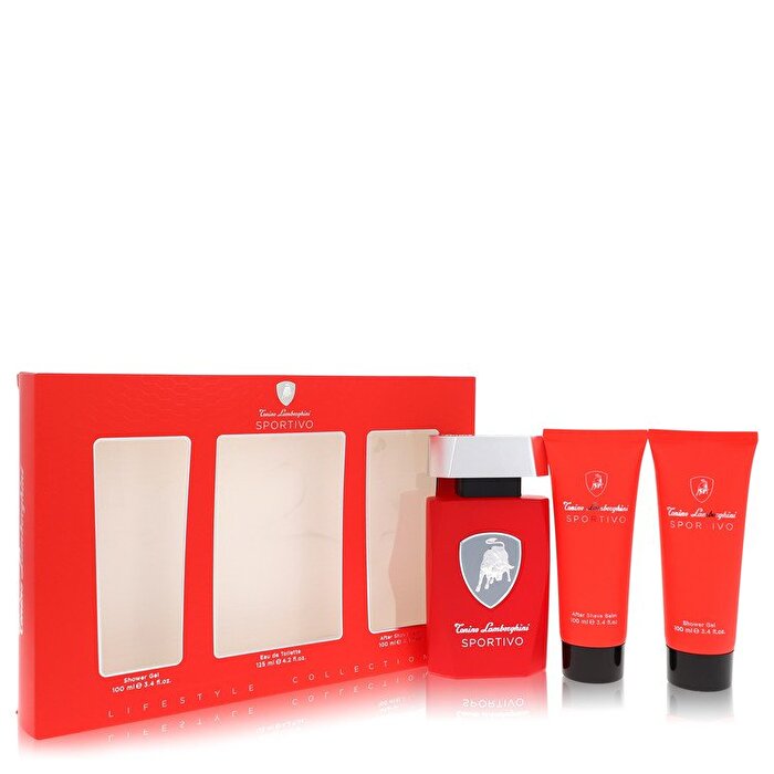 Tonino Lamborghini Lamborghini Sportivo Gift Set - Eau De Toilette Spray + 3.4 oz Shower Gel + 3.4 oz After Shave Balm